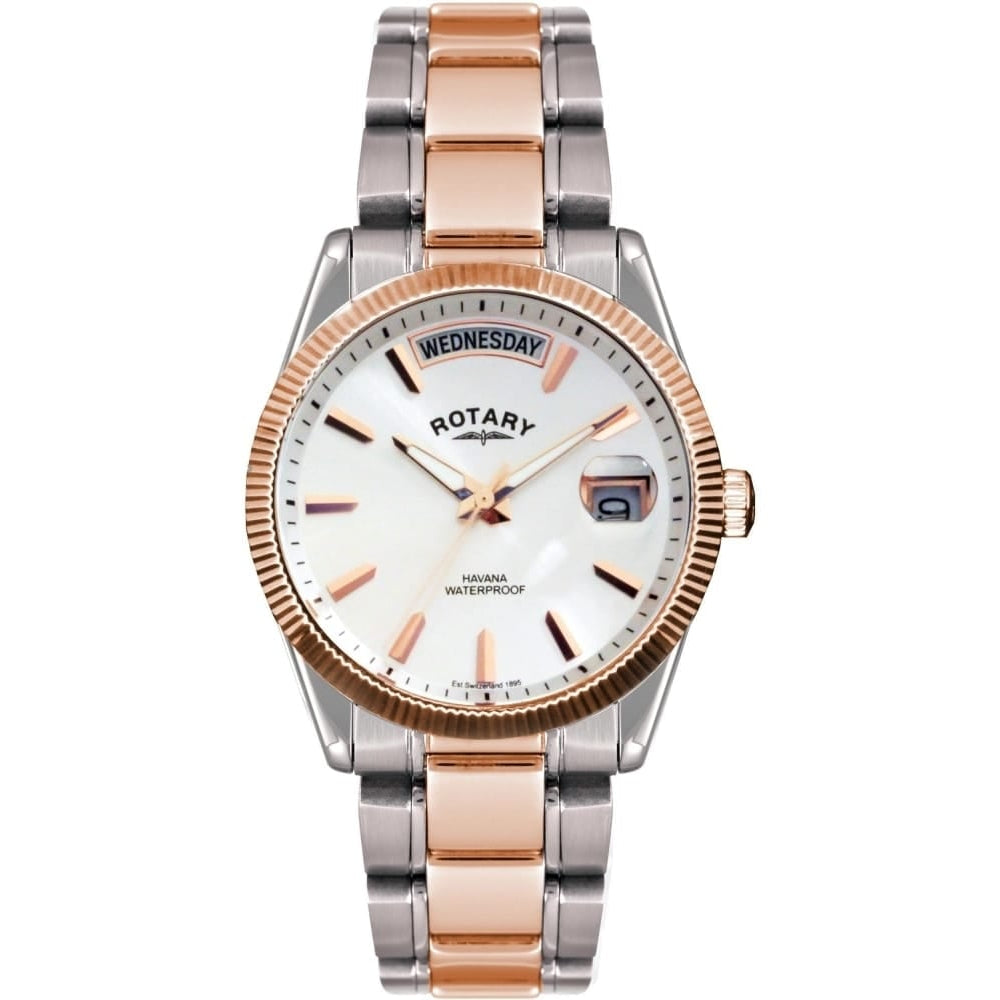 Mens Two Tone Havana Watch