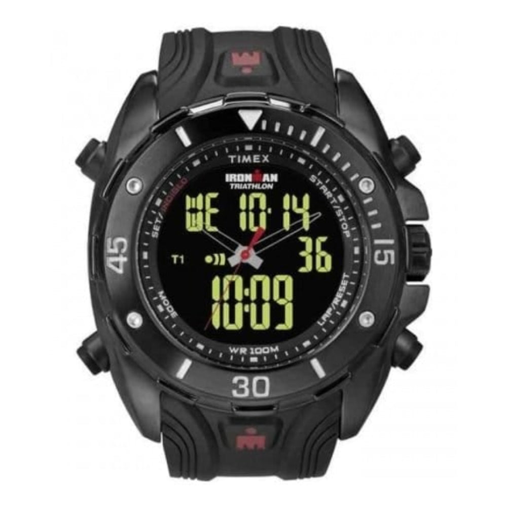 Gents Analgoue Digital Black Rubber Strap Watch