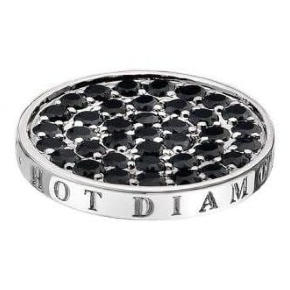 Ladies Silver 25mm Midnight Sparkle Coin