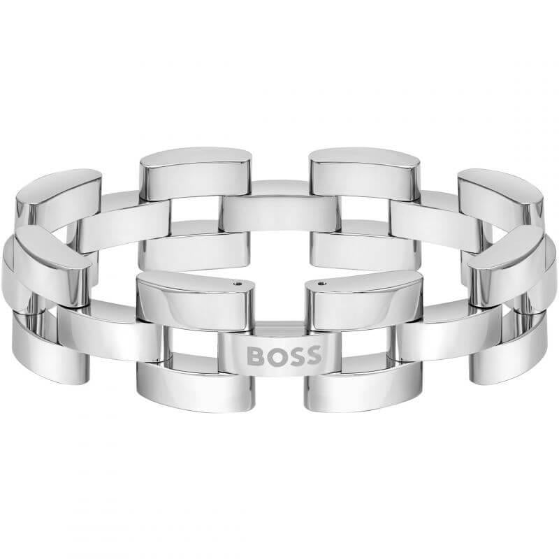 BOSS☆Men's Sway Bracelet Stainless Steel【UK発】 Boss Sway Stainless Steel Mens Bracelet | Edmonds