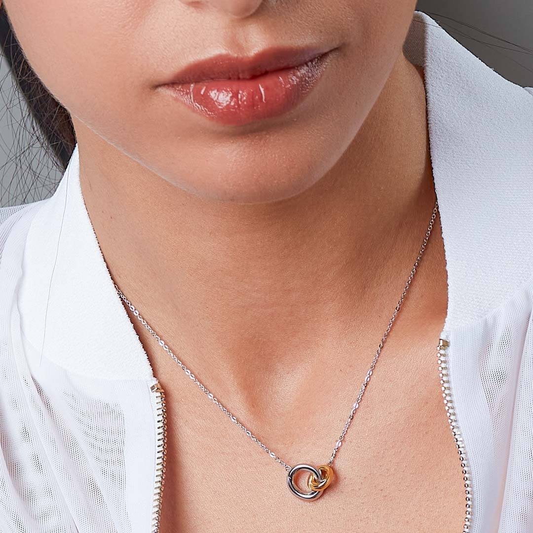 Bevel Cirque Link Golden Necklace