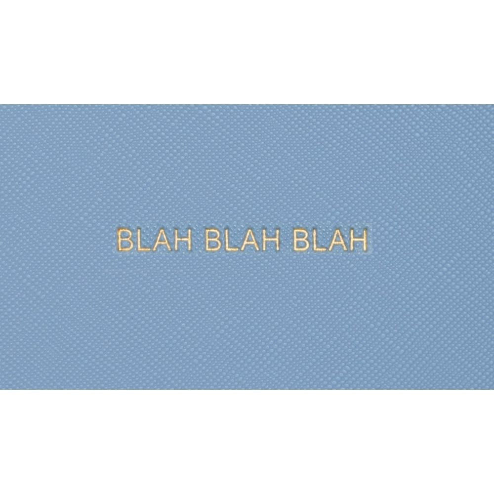 Blah Blah Blah Small Notebook - Cormflower Blue