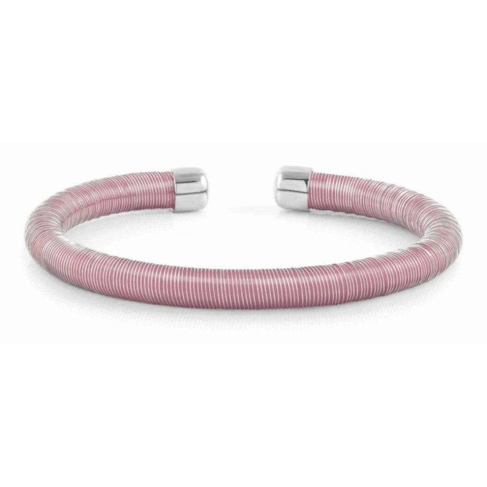 Essenzia Synthetic Rubber And 925 Silver Bracelet (006_Pink)