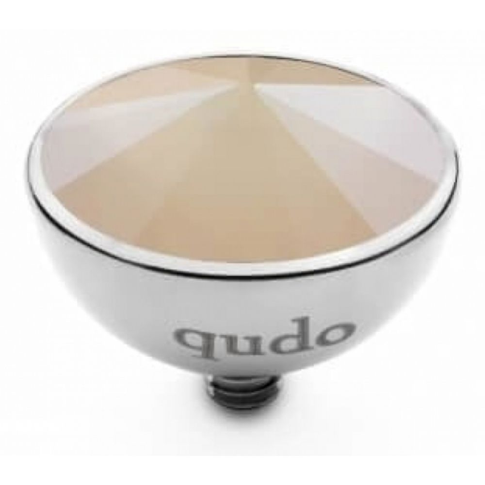 Famosa Ivory Cream Stainless Steel Bottone 13mm Ring Top