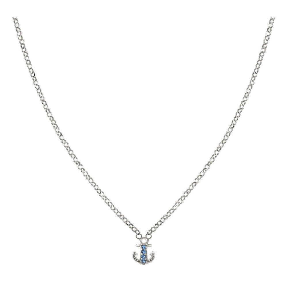 Gioie 925 Silver Necklace And Cubic Zirconia Colored (013_Achor Silver)