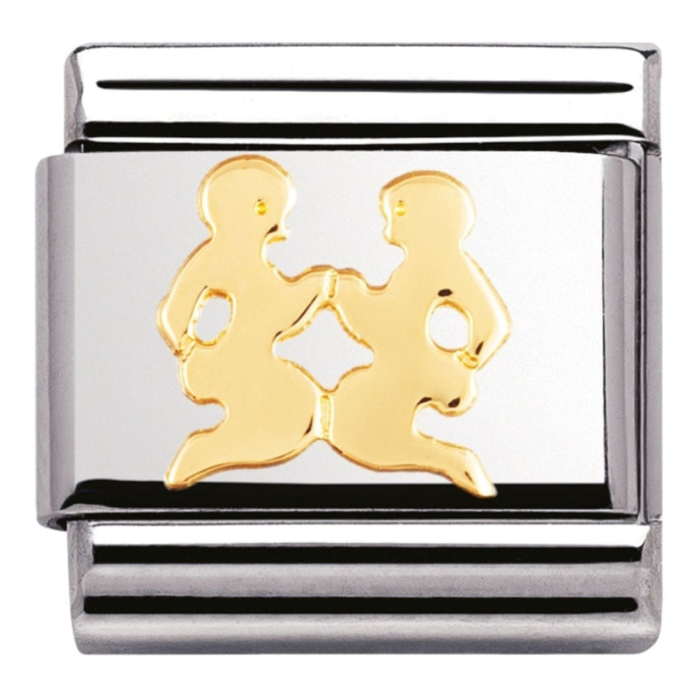 Classic Gold Zodiac Gemini Link