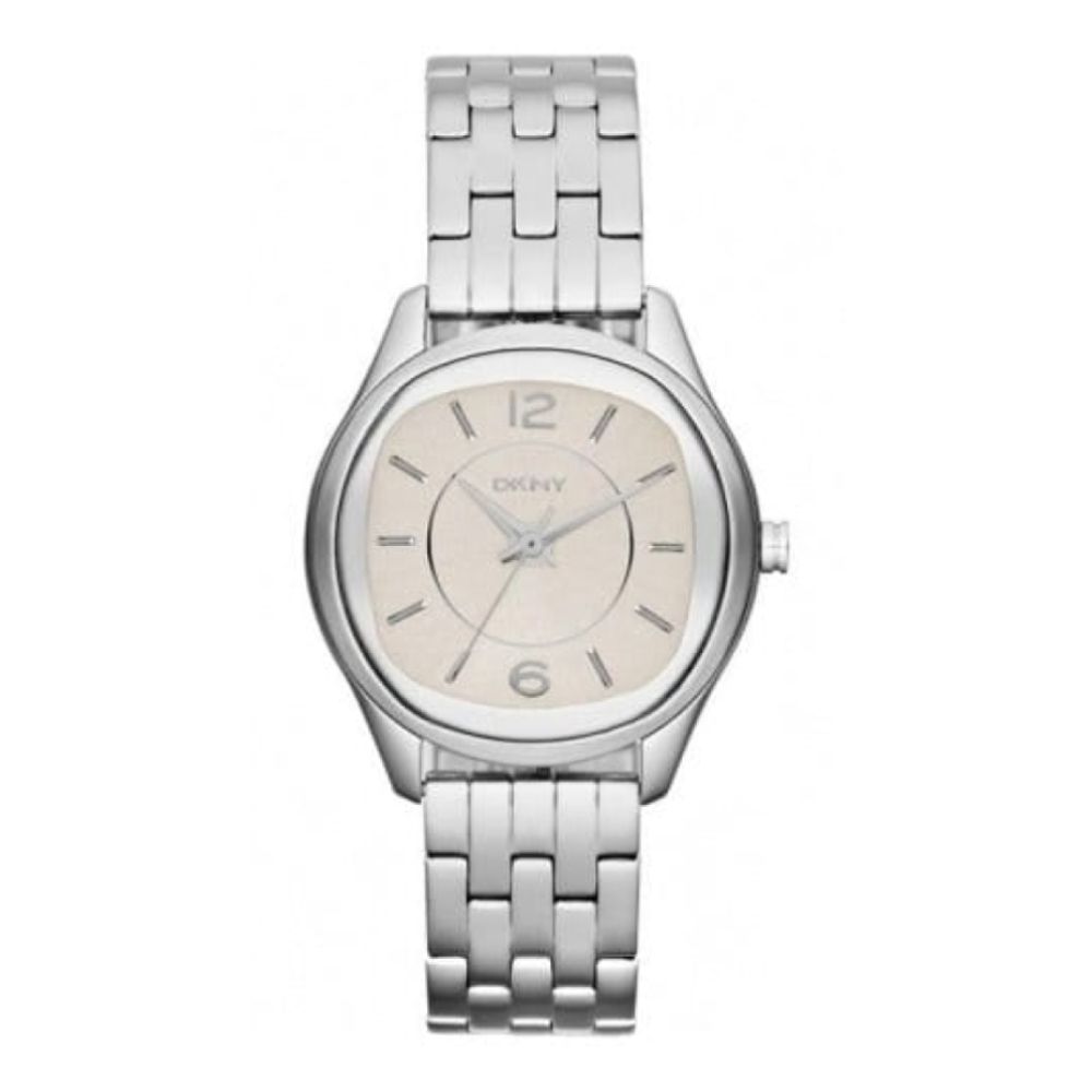 Ladies Silver Coloured Stainless Steel Bracelet Watch