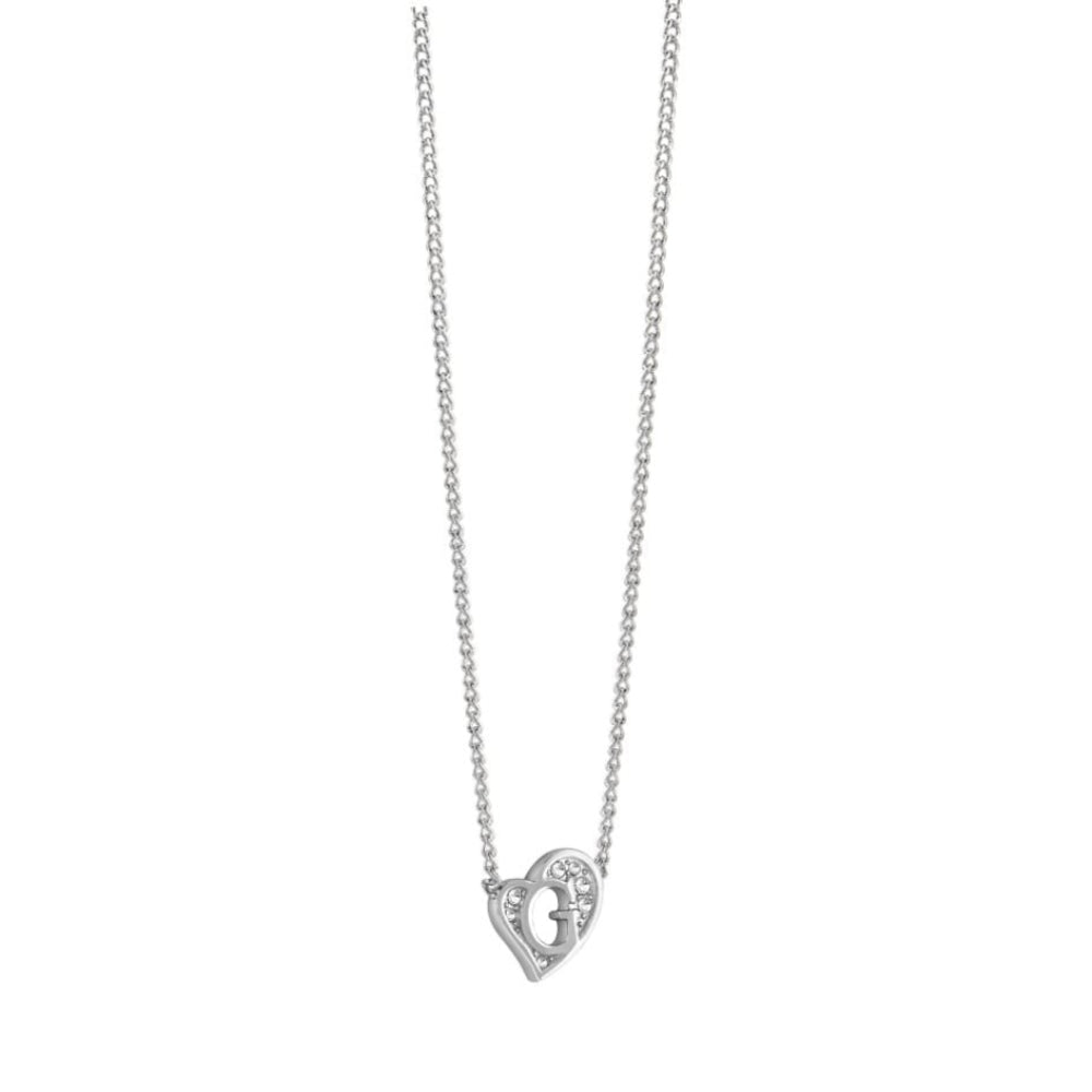 G Hearts Mini Necklace Rhodium