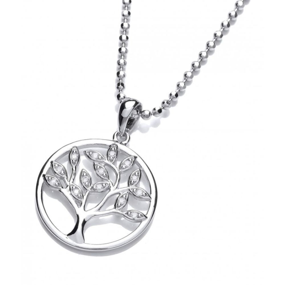 CZ Tree Of Life Pendant