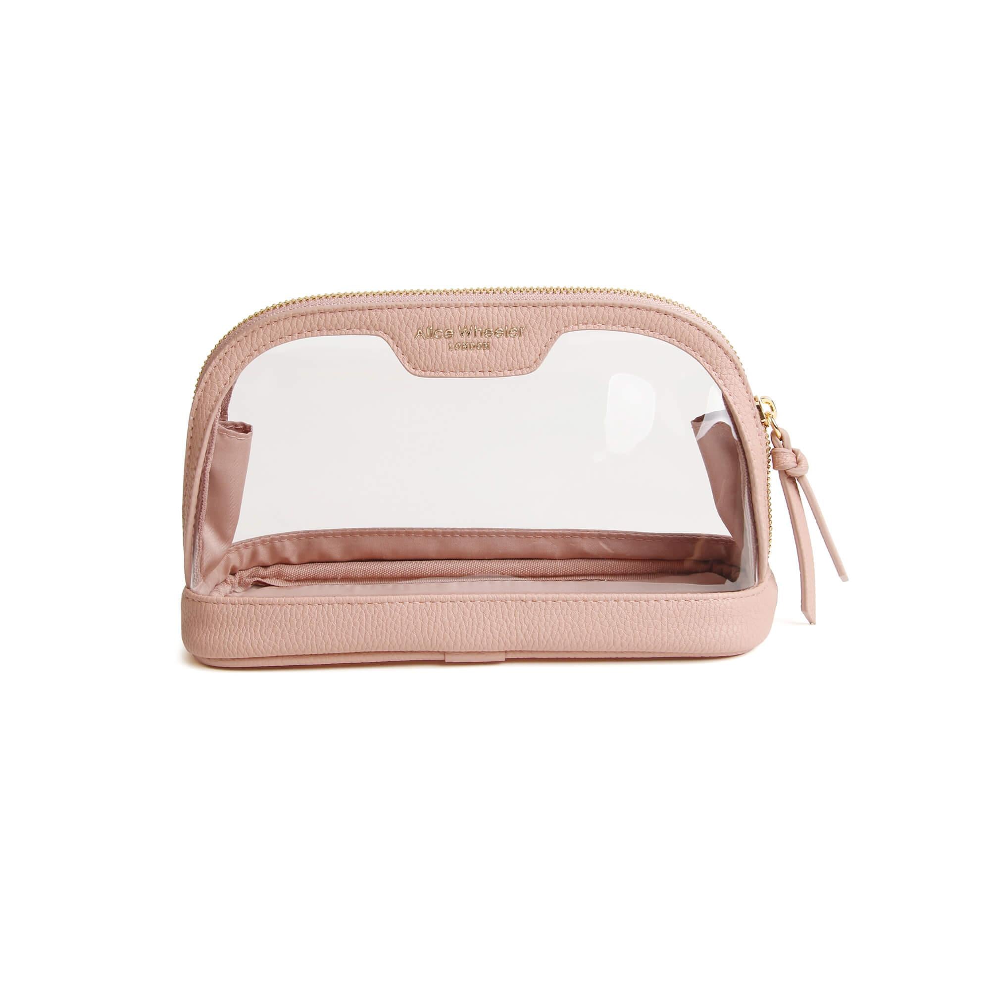 Clear Beauty Case / Make up Bag M- Pink