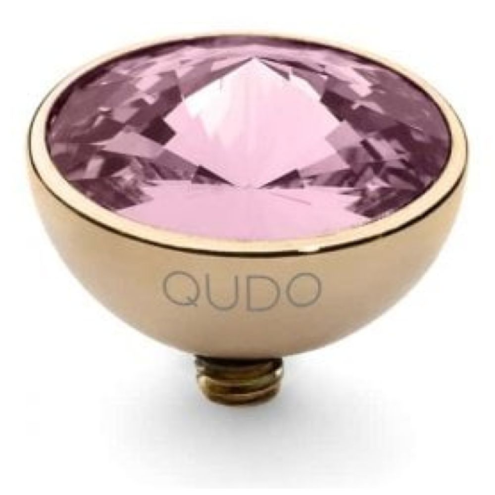 Famosa Gold 11.5mm Bottone Ring Top Light Rose