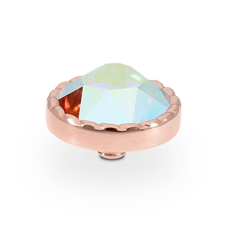 Bocconi Flat 9mm Crystal Aurora Boreale Top (Rg/P)