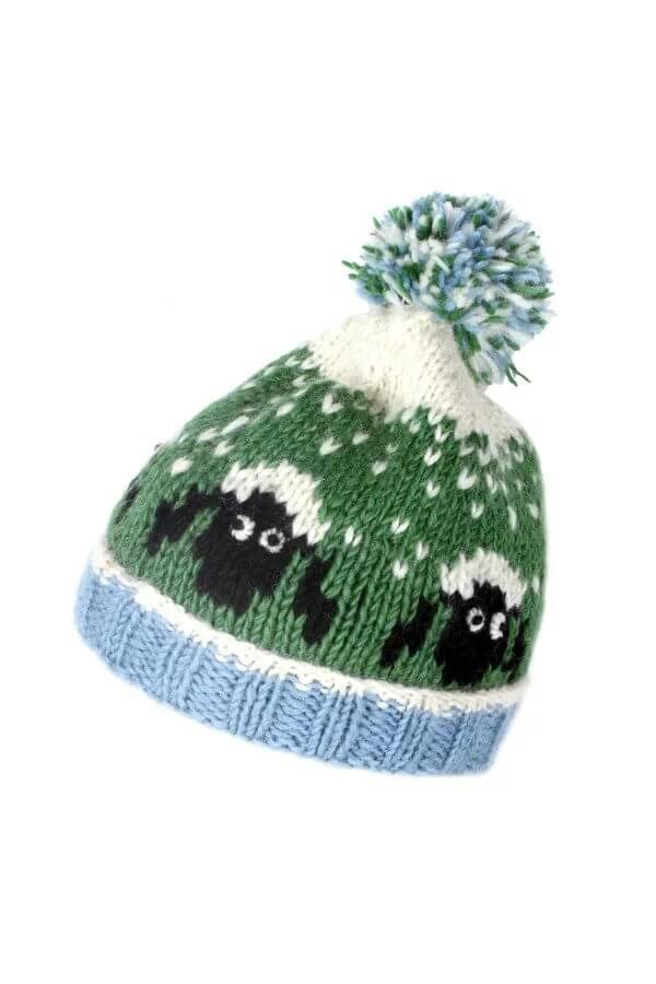 Kids Animal Bobble Hat Sheep