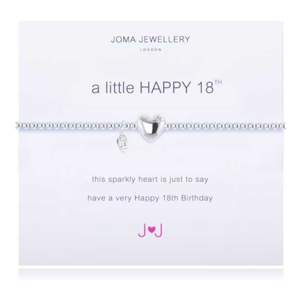 a little HAPPY 18TH -silver bracelet