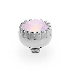 LONDON Small (S/P) 8mm Rose Opal Ring Top