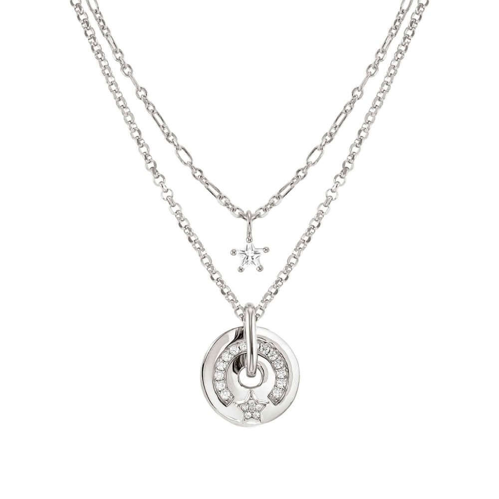 Sentimental Silver & CZ Pave Star Necklace