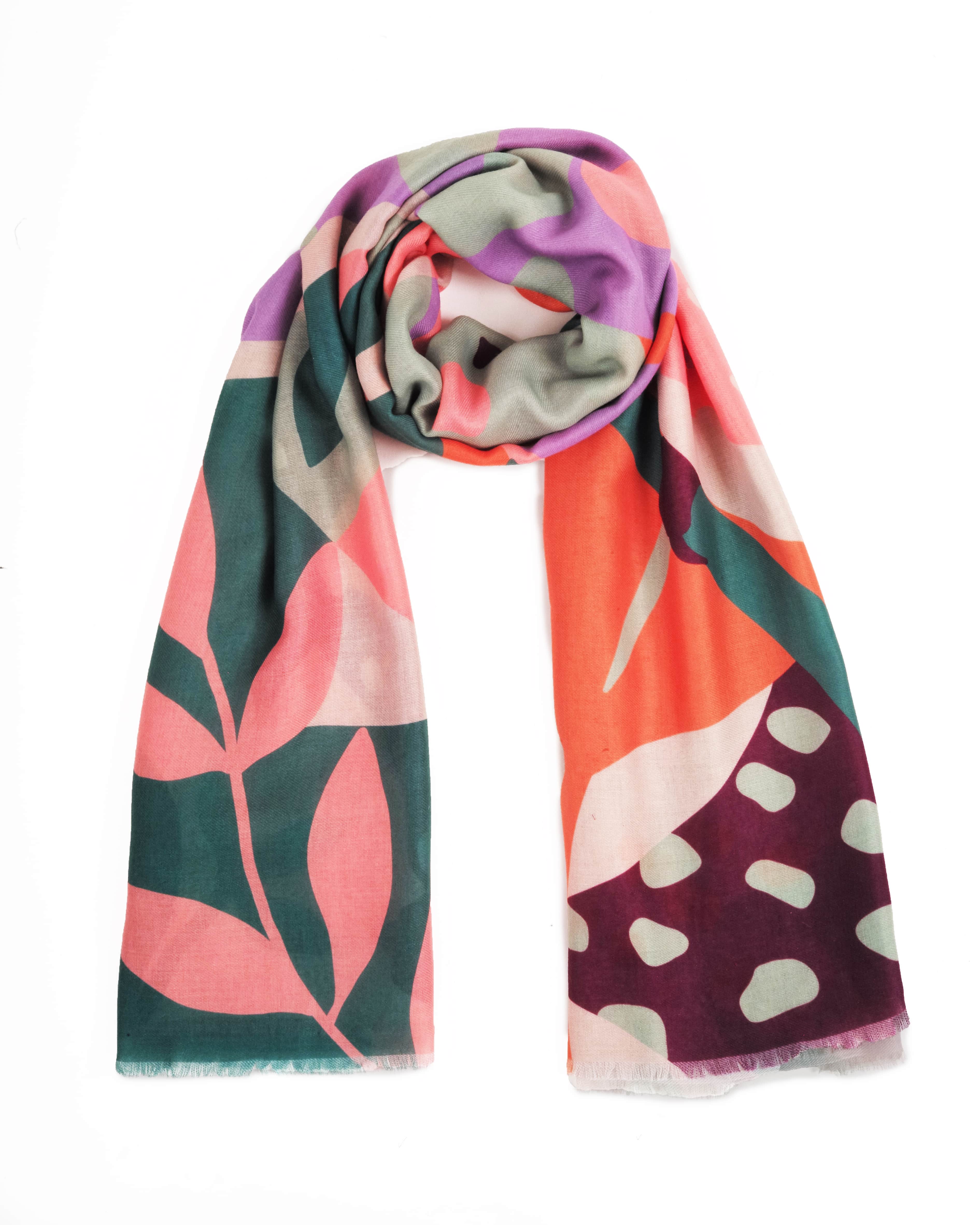 Printed Scarf Modern Parrot