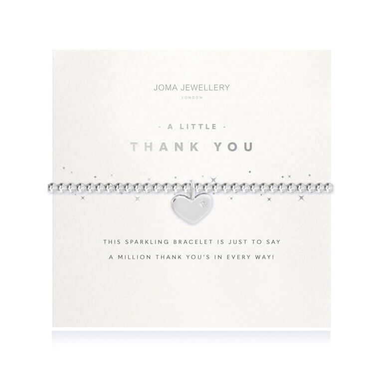 Faceted A Little | Thank You | Silver | Bracelet | 17.5cm Stretch