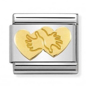 Composable Classic 18k Gold Hearts Hug Link