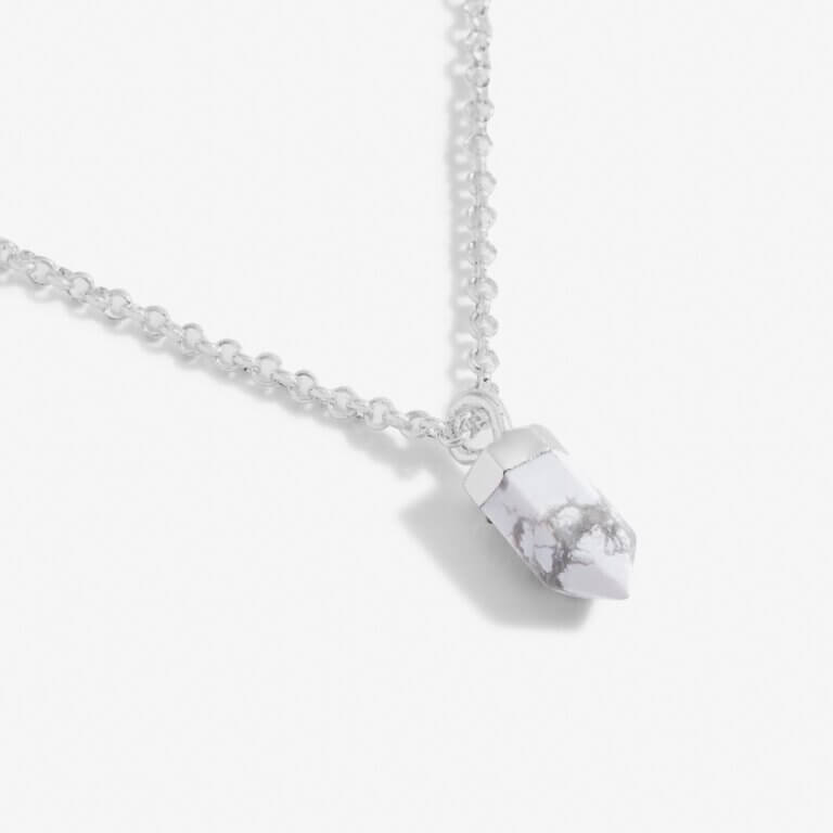 Crystal A Little | Howlite | Silver | Necklace | 46cm + 5cm Extender