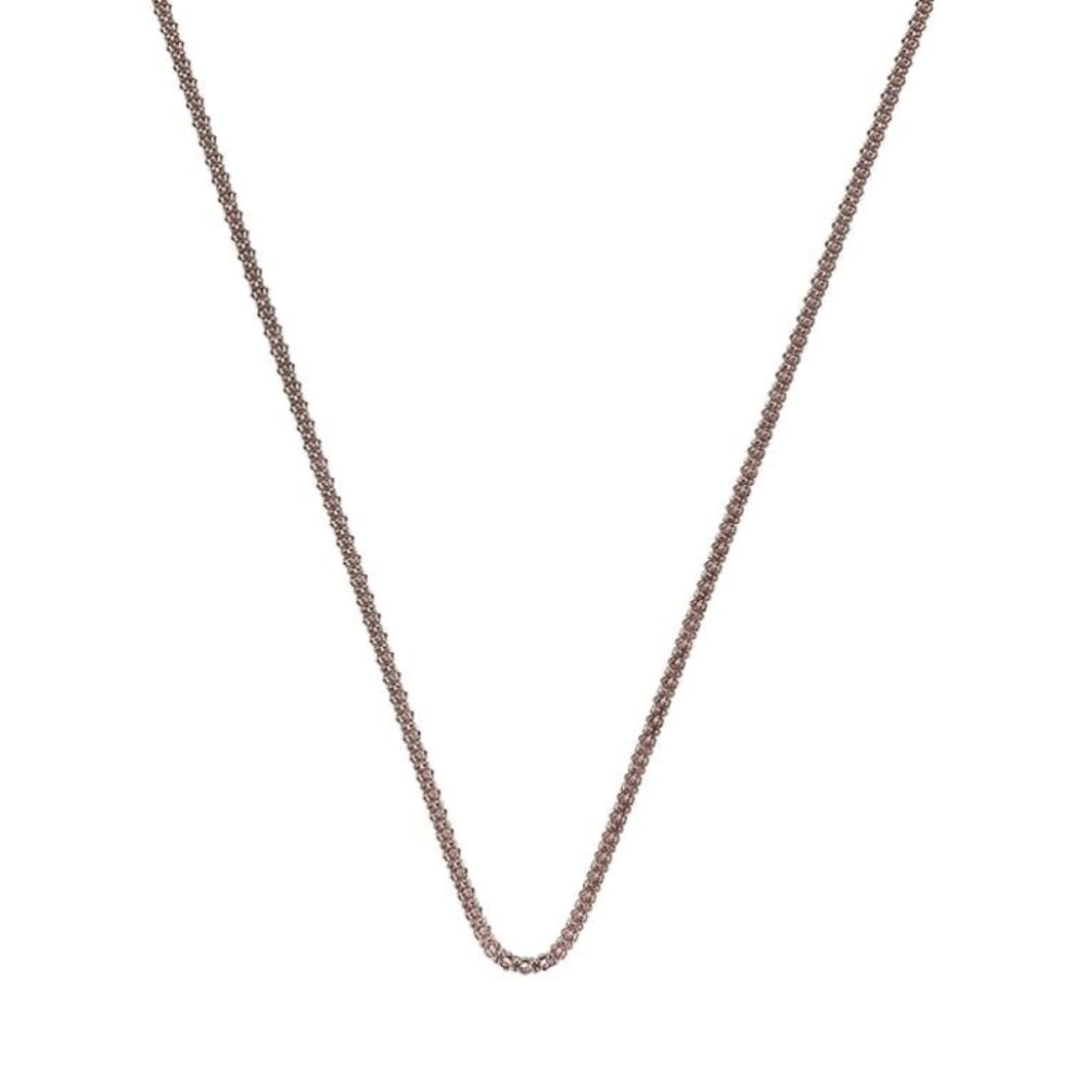 Rose Gold Plated Sterling Silver Popcorn Chain 30"