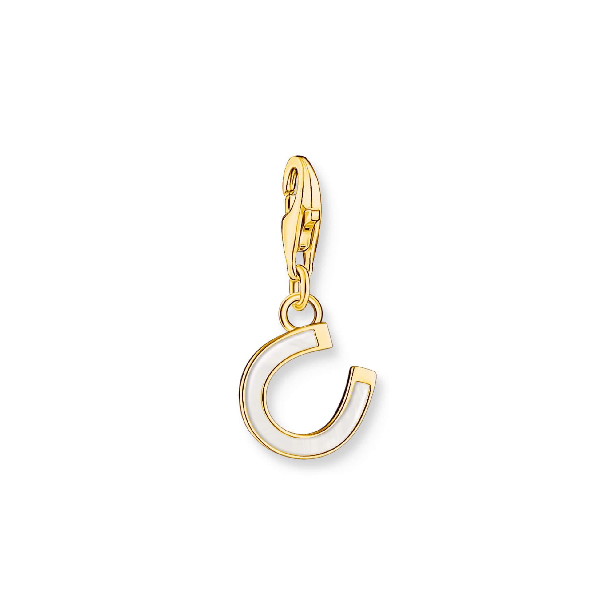 Gold Plated Horseshoe Charm Pendant