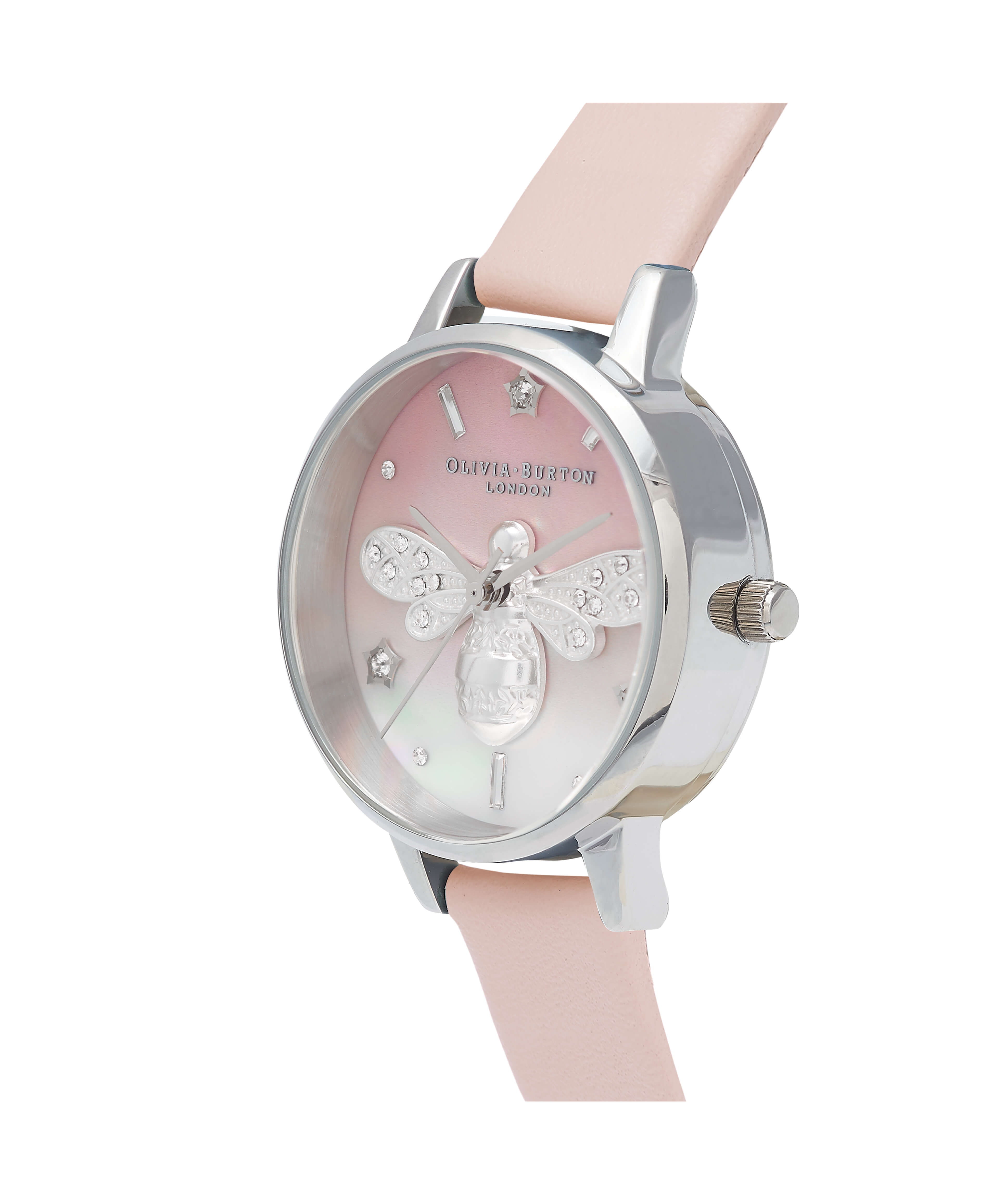 Sparkle Bee Pink & Silver Ladies Watch