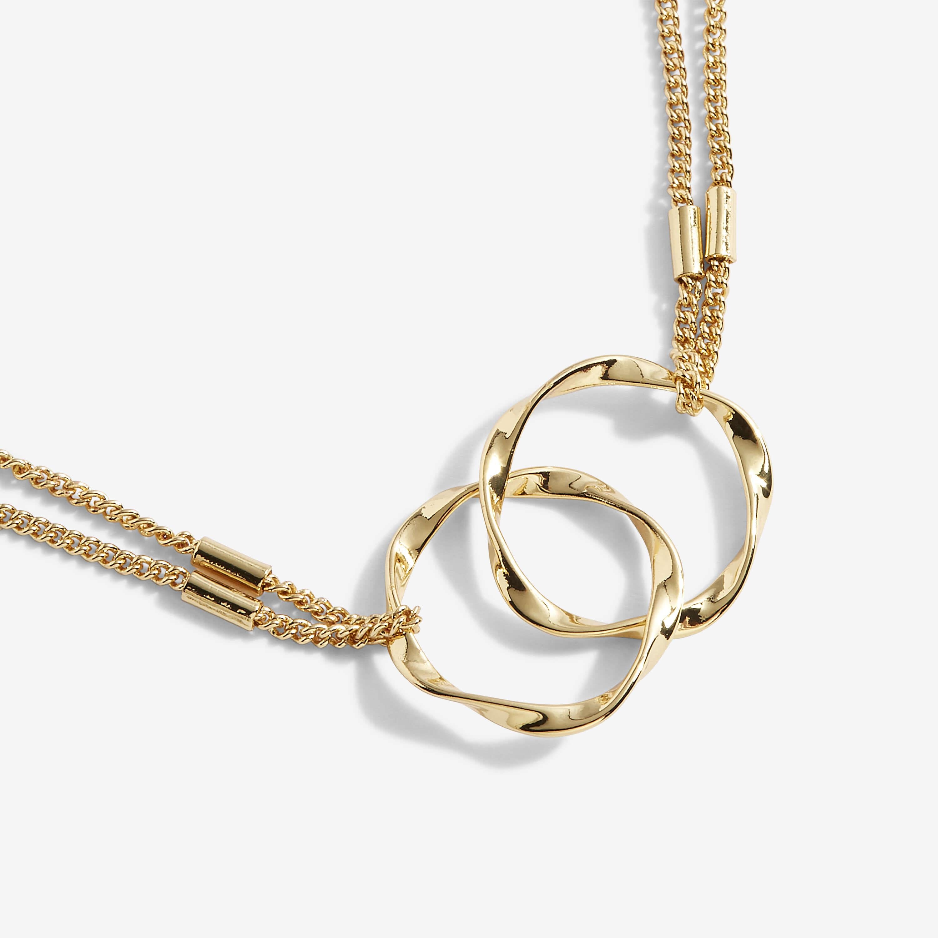 Riviera | Hammered Wave Charm Necklace | Gold | Necklace | 45cm + 5cm Extender