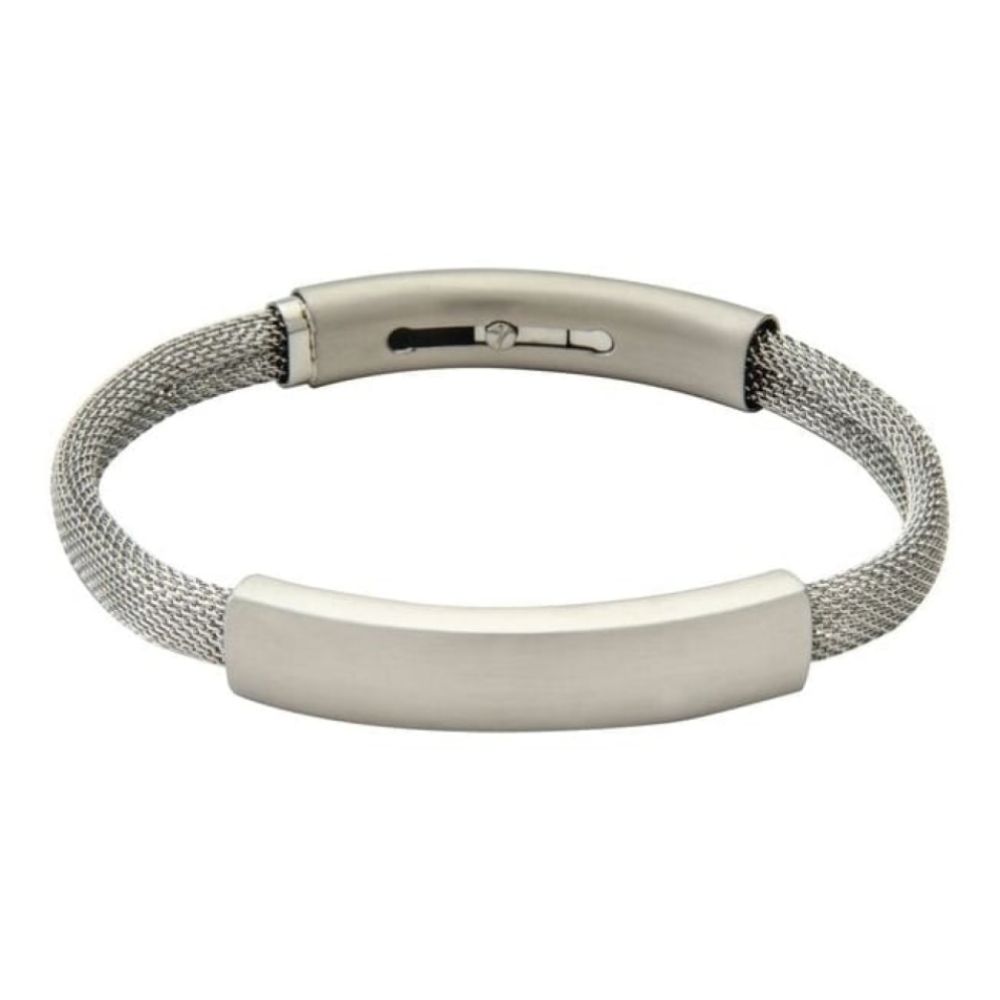 Men's Slim Line Milanese Bracelet With Magnetic Clasp & Stainless Steel Feature