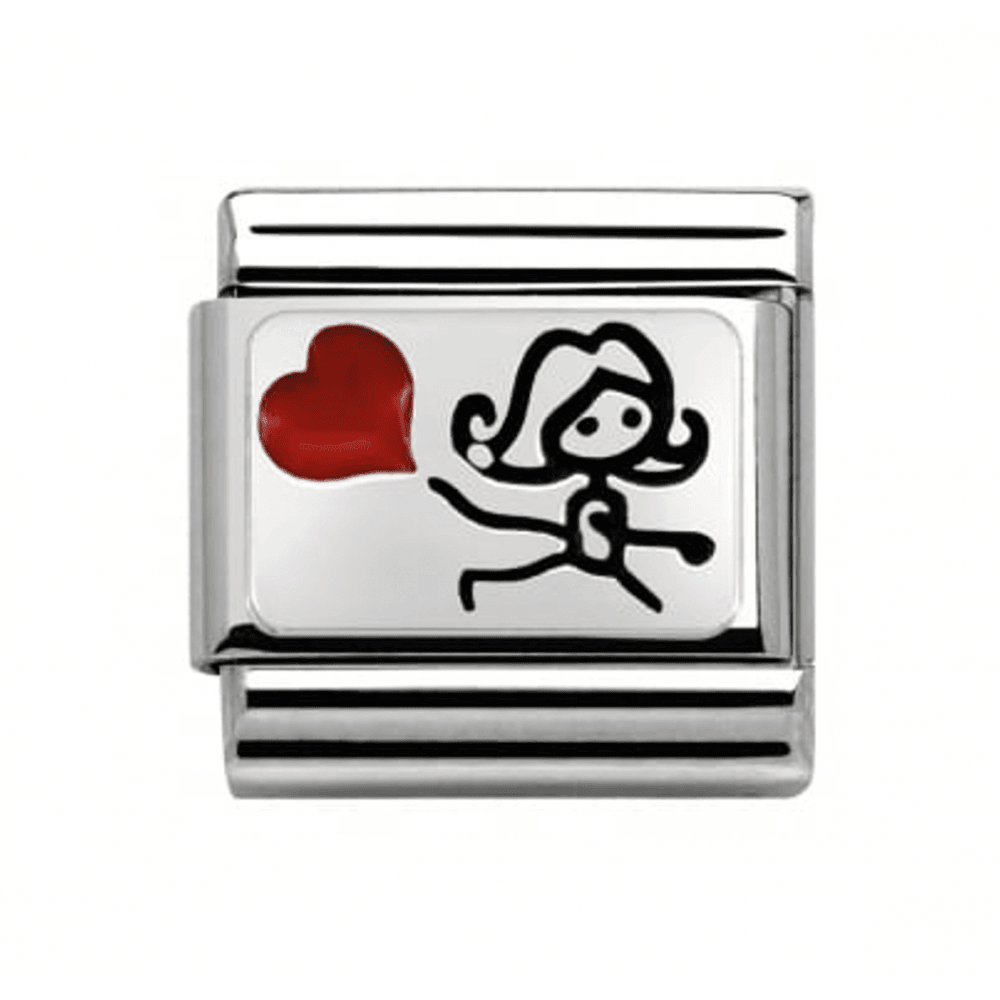 Classic Girl With Heart Balloon Link