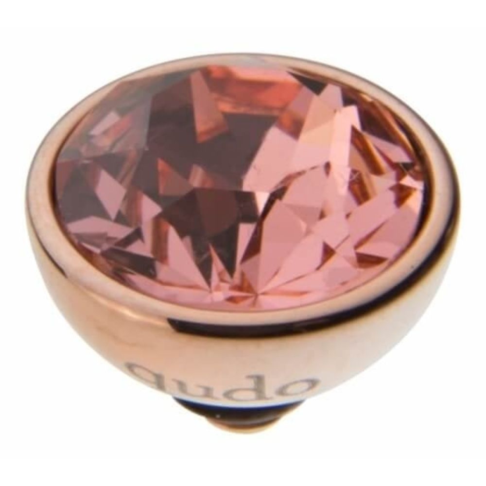 Famosa Rose Gold 10mm Bottone Ring Top Rose Peach
