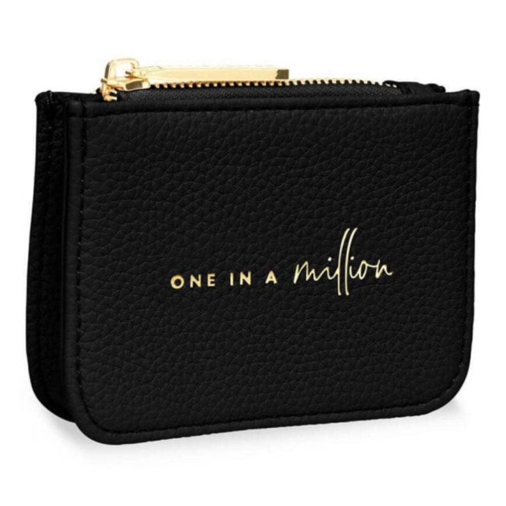 Stylish Structured Coin Purse | One In A Million | Black | 7.7 X 10.7 X 2.7cm