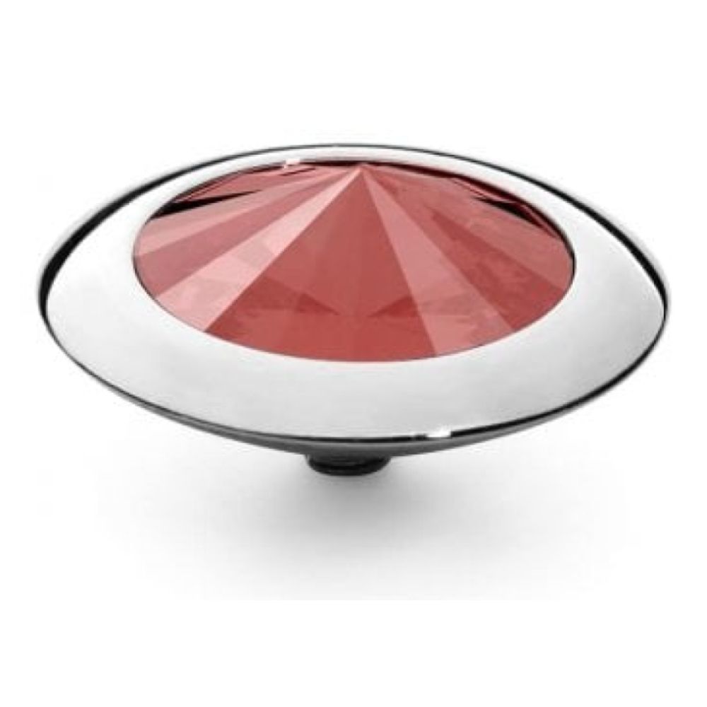 Famosa Silver 16mm Tondo Ring Top Red Magma