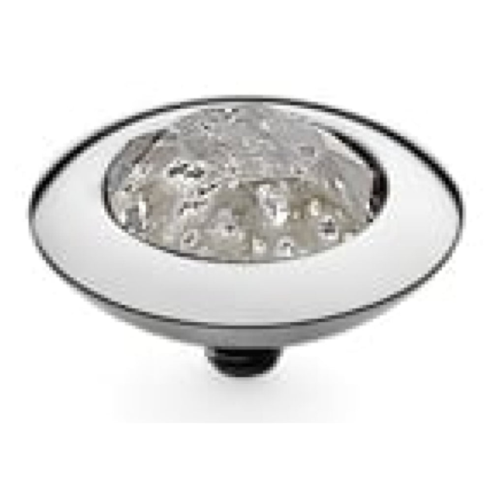 Famosa Tondo 13mm Silver Patina In Stainless Steel Ring Top