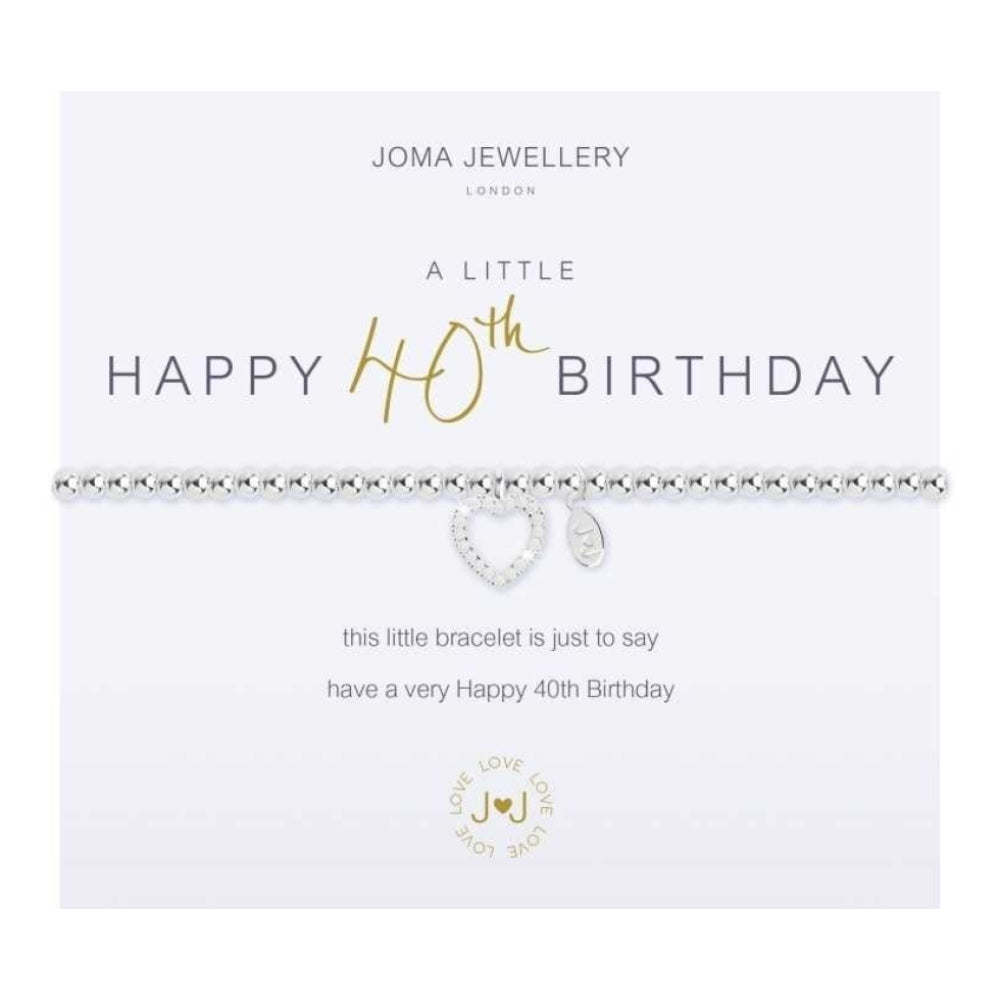 a little 40TH BIRTHDAY - silver bracelet
