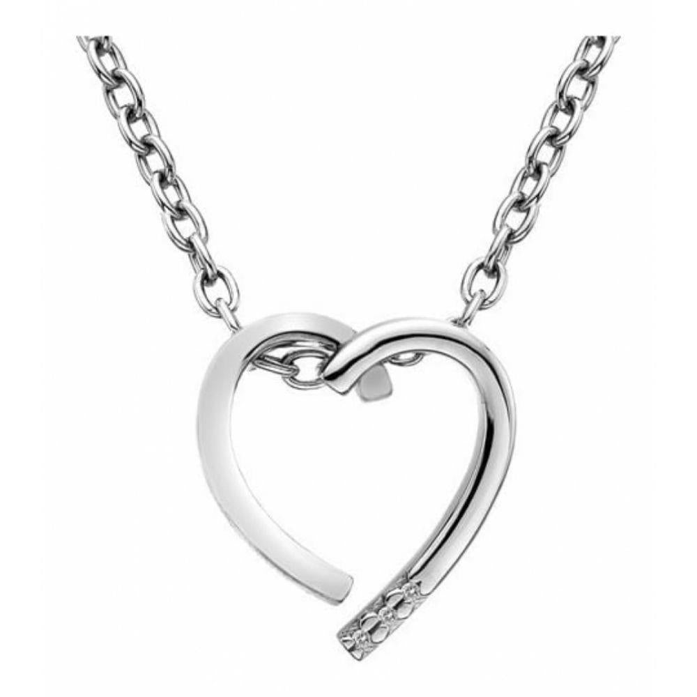 Sterling Silver Glide Heart Pendant Necklace