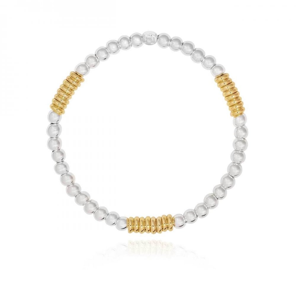 Halo | Silver And Gold | Bead Bracelet