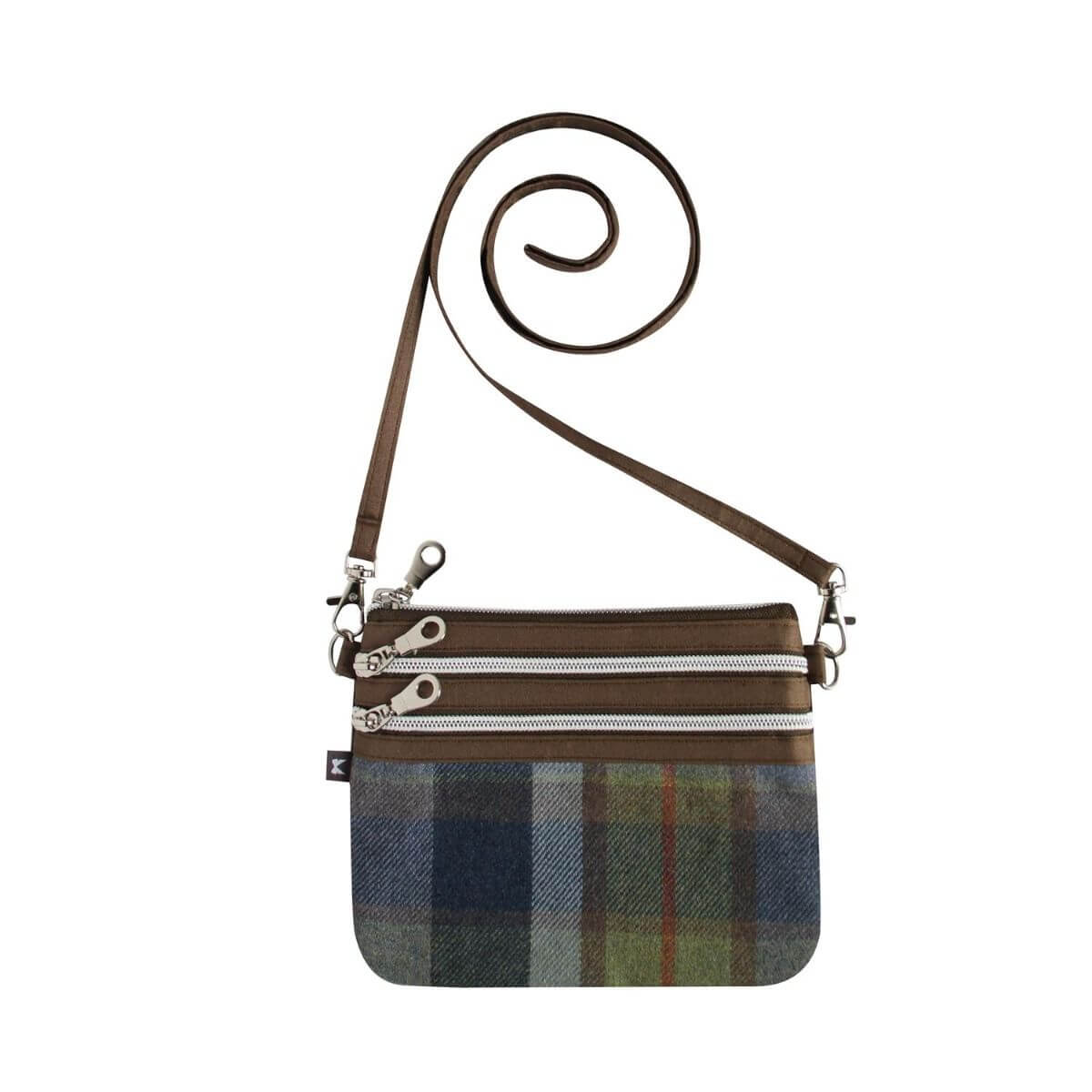 Autumn Tweed 3 Zip Pouch Bag
