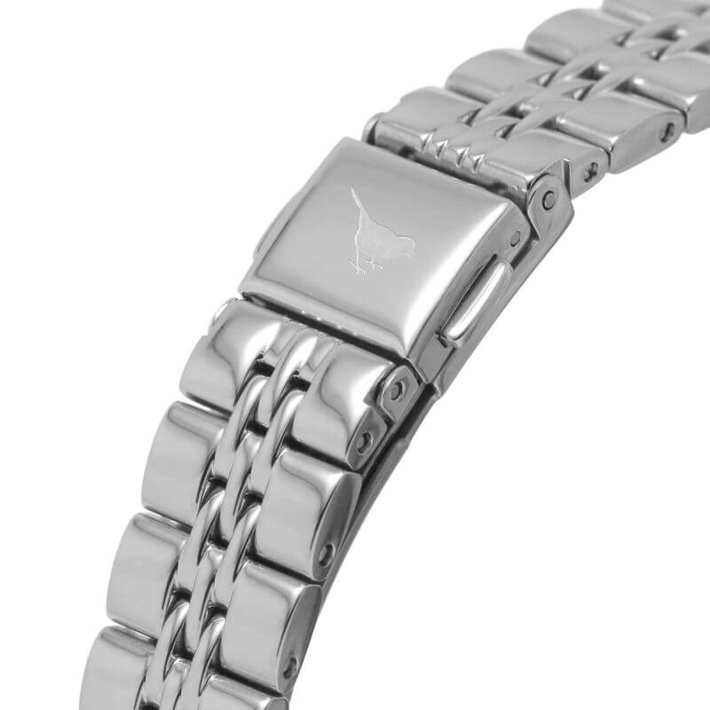 Art Deco Navy & Silver Baguette Bracelet Watch