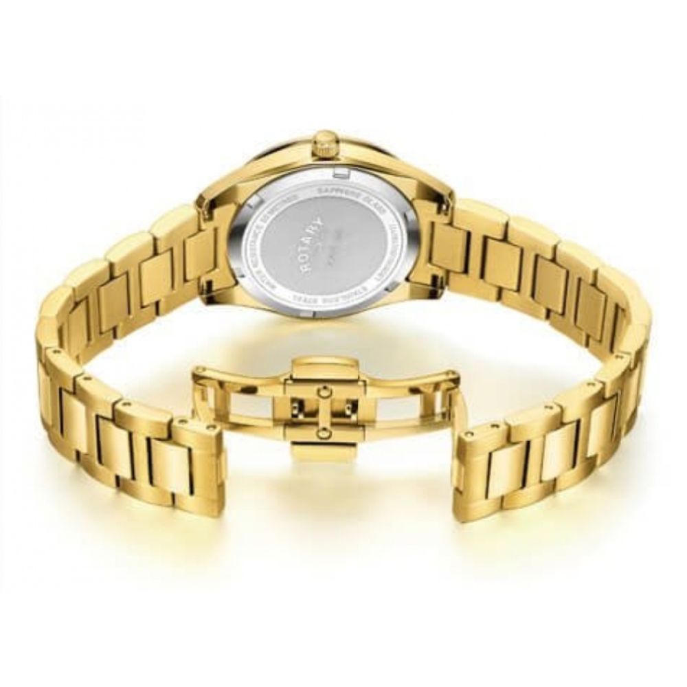 Gold Tone Case White Dial & Bracelet Strap Ladies Havana Watch