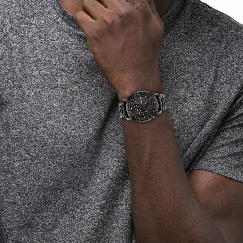 Sport Multi-function Black Dial & Bracelet Watch