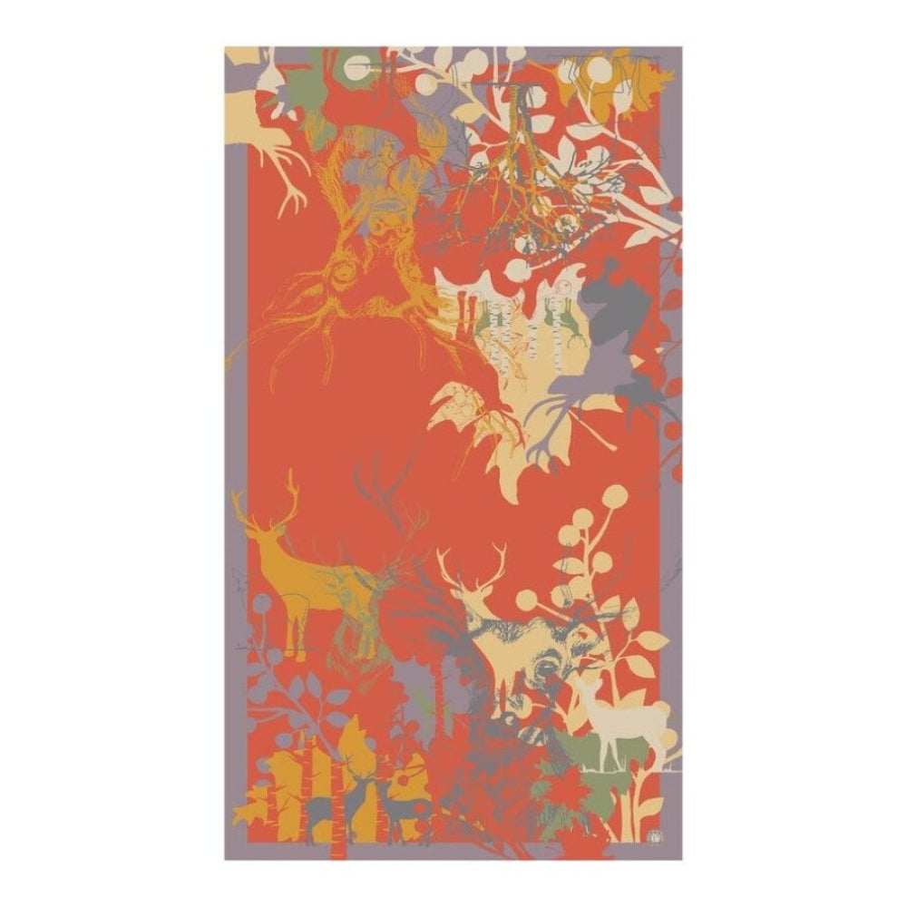 Stag Silhouette Print Scarf