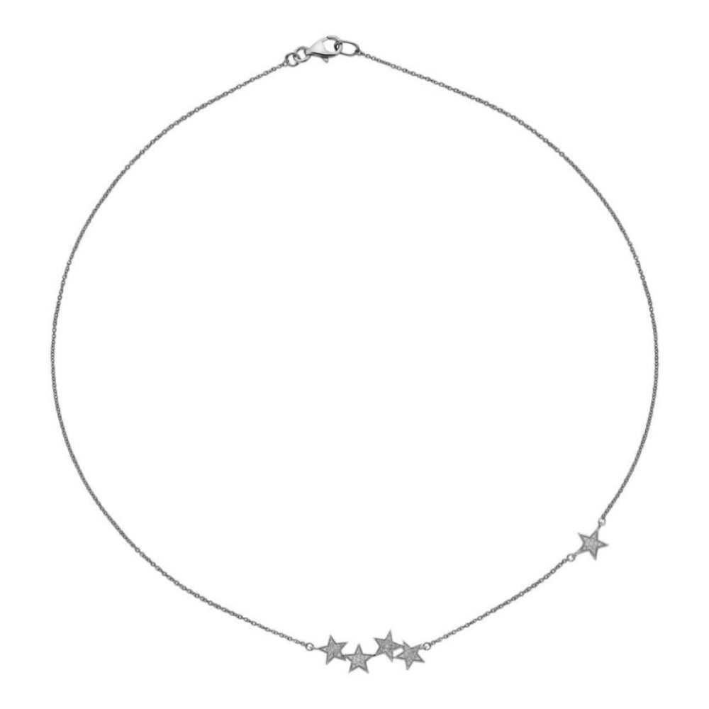 Glint Statement Necklace - White Gold