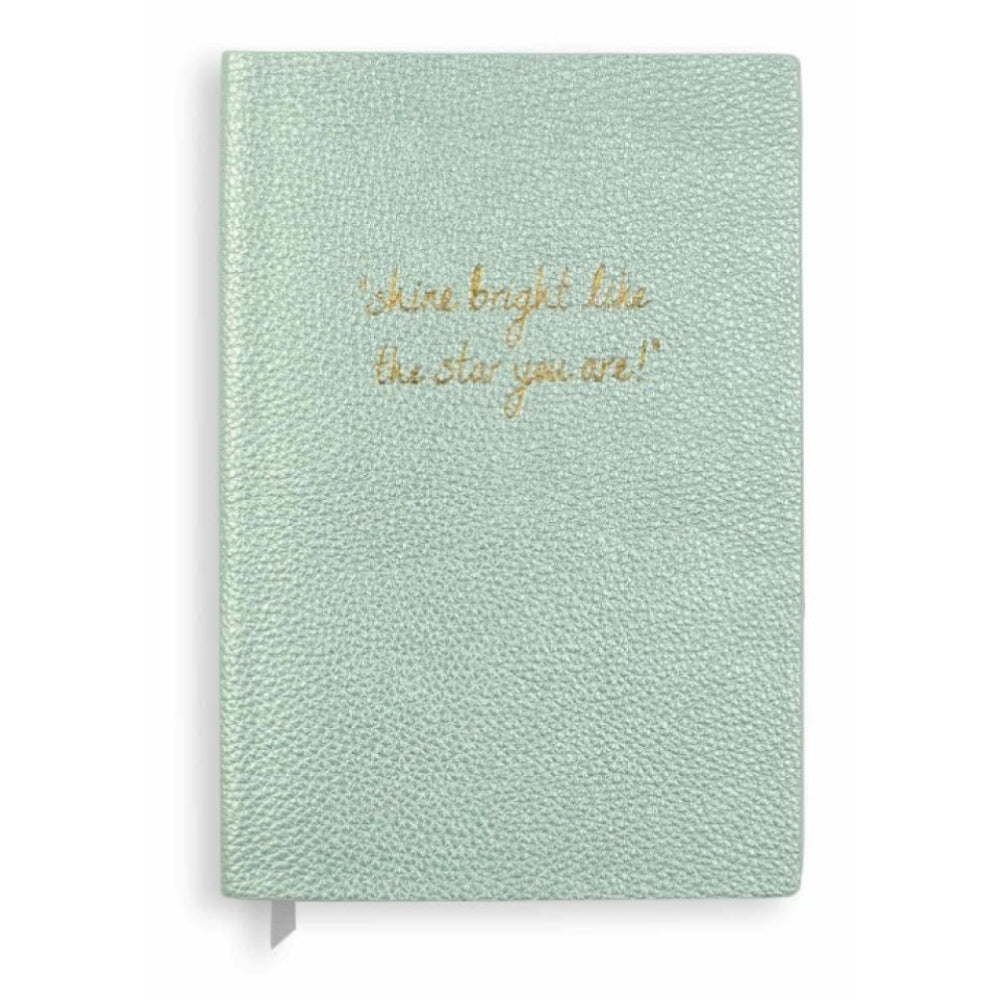 Small Notebook - Shine Bright - Metallic Seafoam Green - 18.5x12.5cm