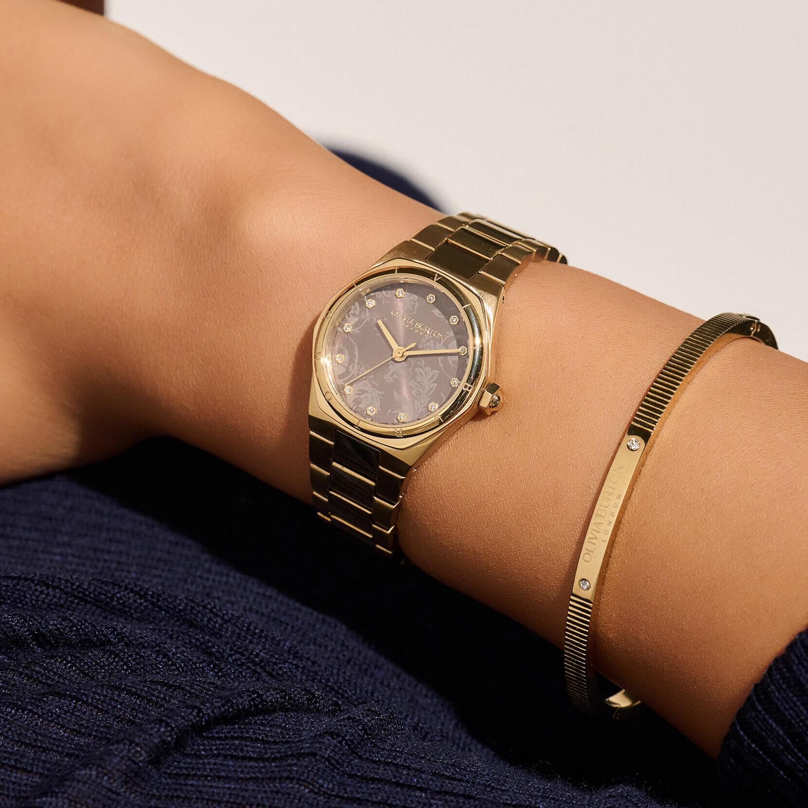 Mini Hexa Mushroom & Gold Bracelet Watch
