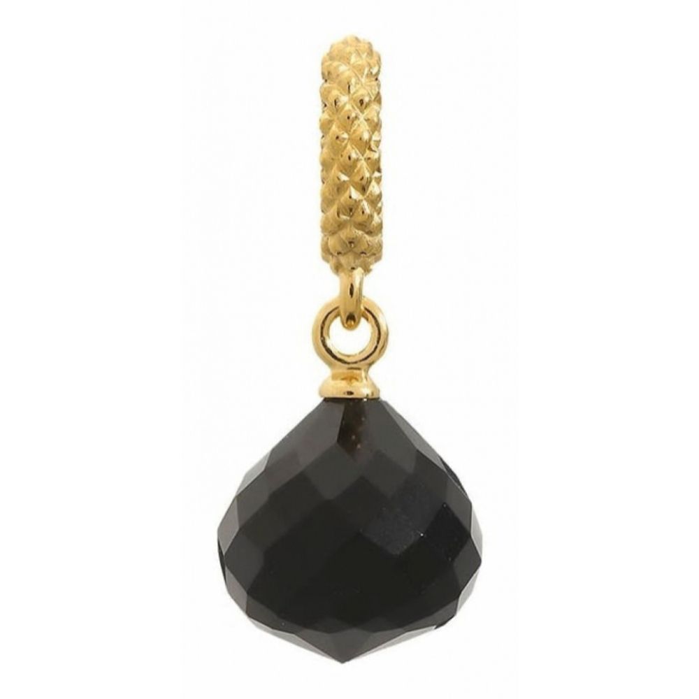 Black Crystal Drop Charm