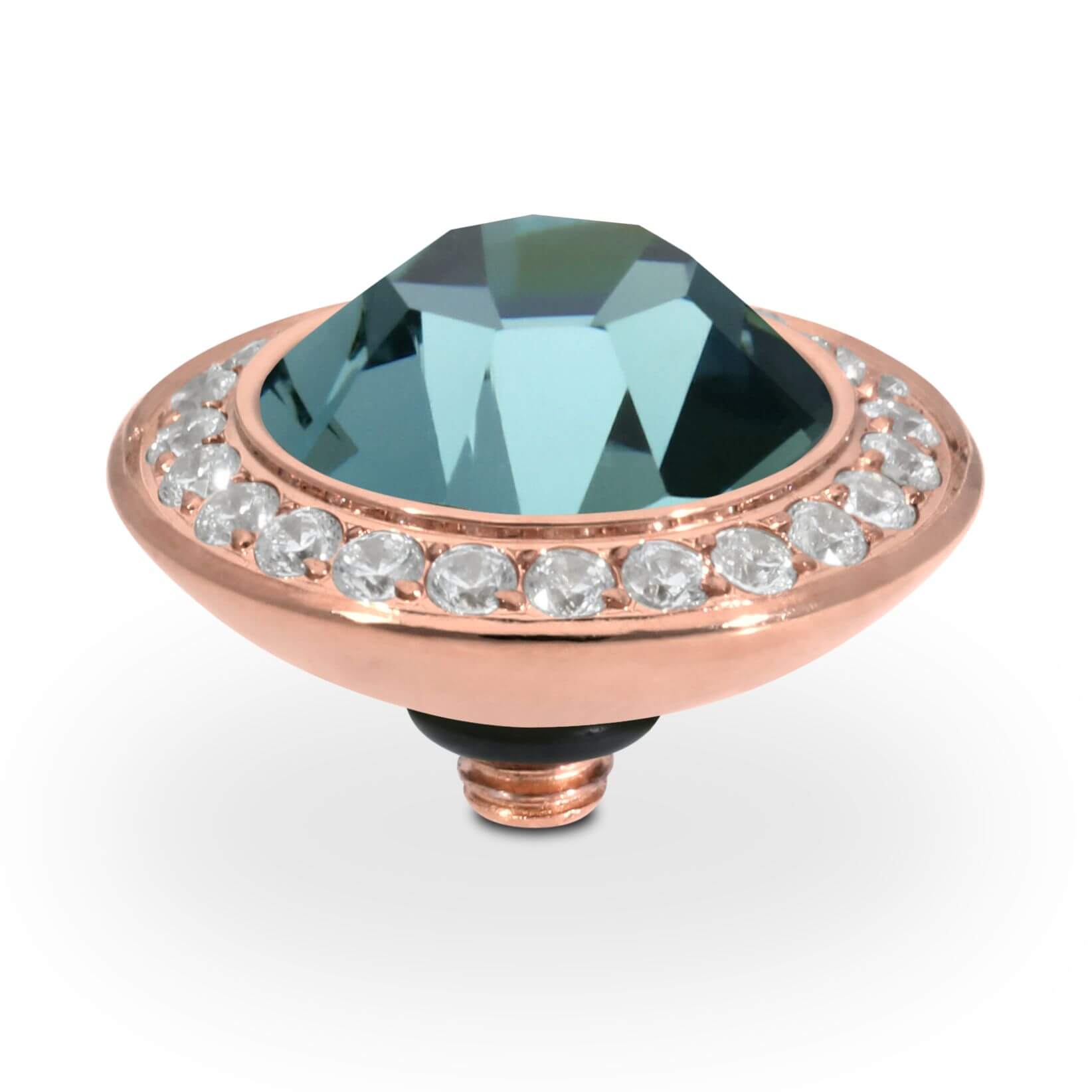TONDO Deluxe (RG/P) 13mm Smoked Sapphire Ring Top