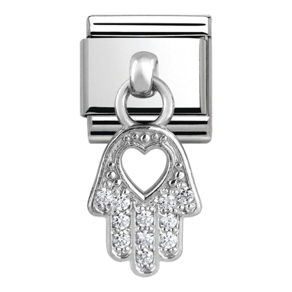 Classic Silver Hand of Fatima Charm Link