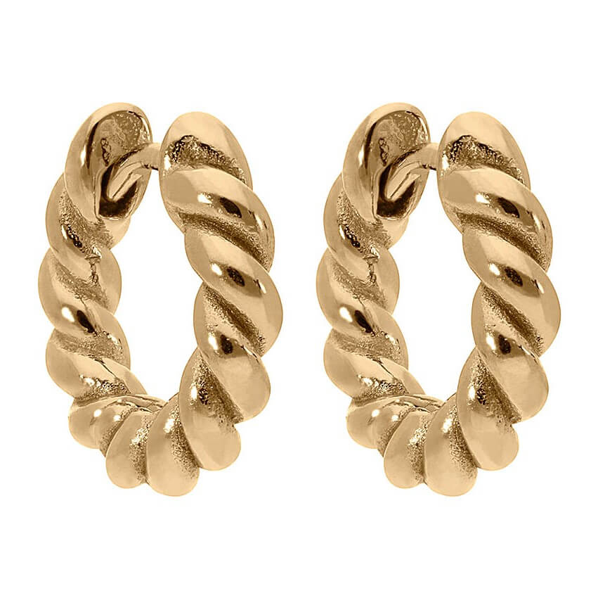 Interc Canetra YG Gold Ca.15mm Earring