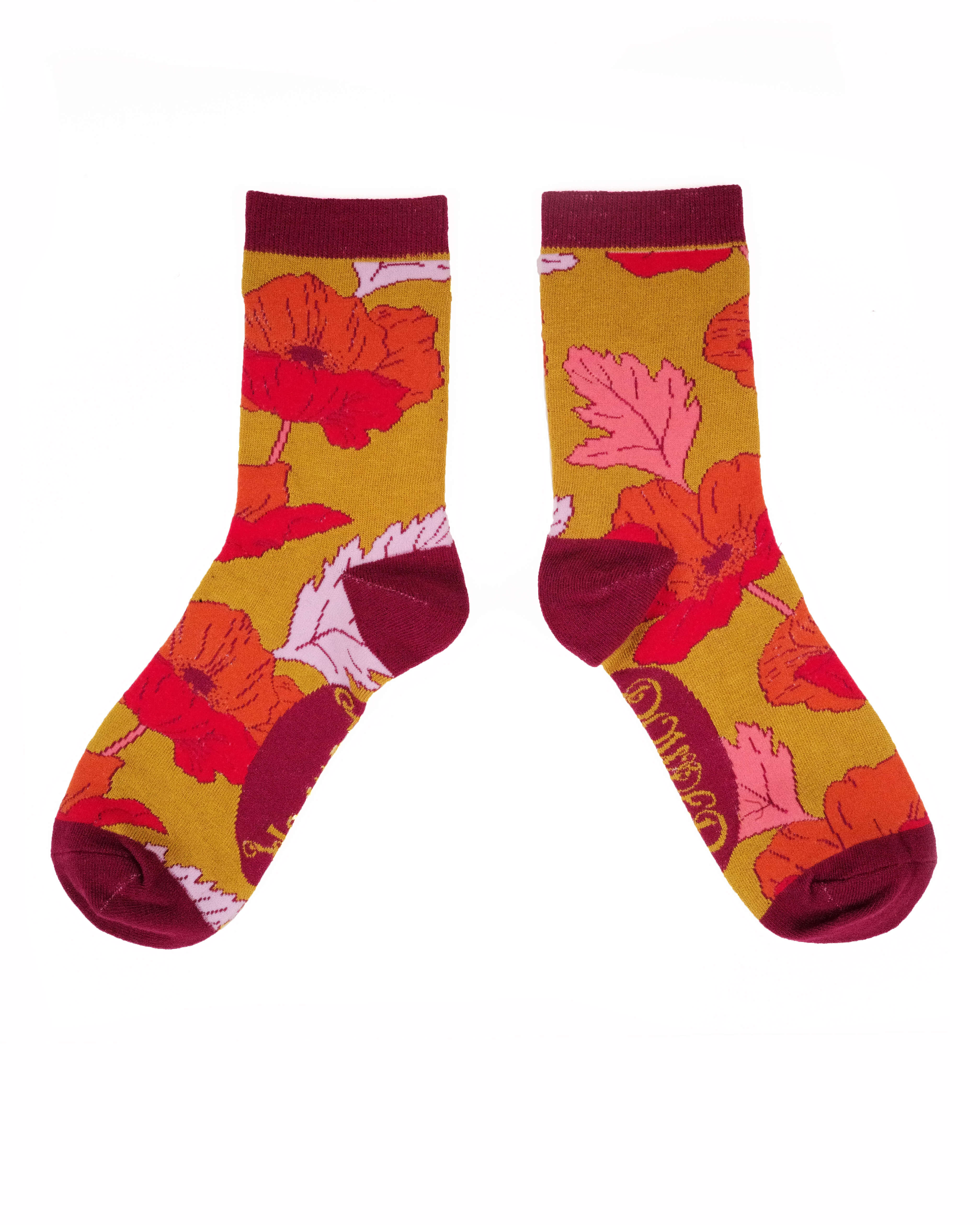 Ladies Ankle Socks Poppy Bright